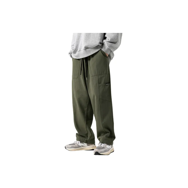 Fashionable Loose 100% Cotton Cargo Pants-13