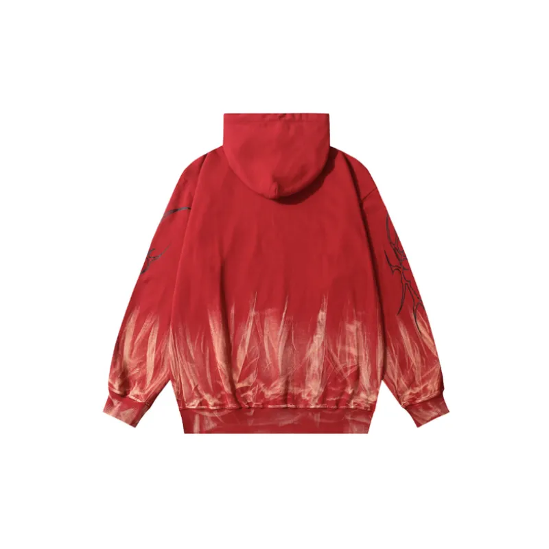 Letter Embroidered Graffiti Sweatshirt-7