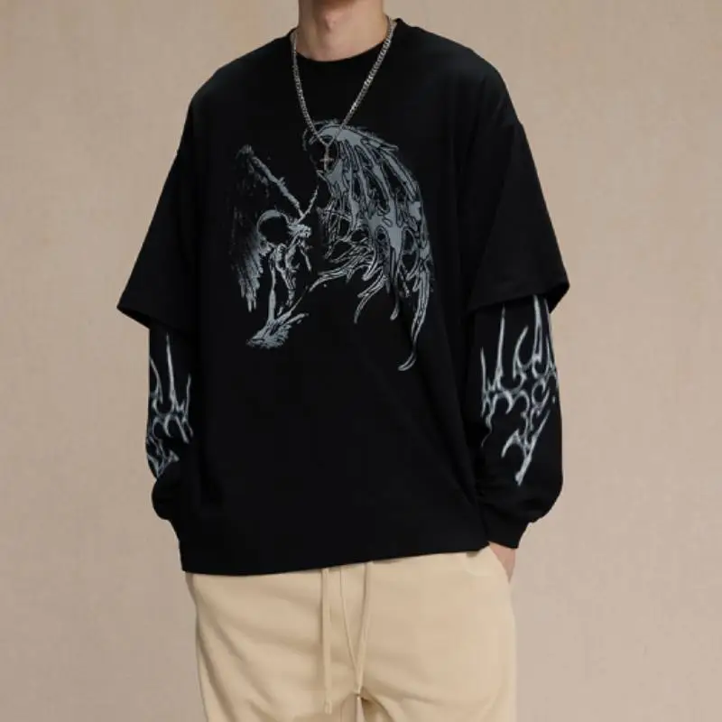 Casual Fake Two Piece Sweatshirt-2