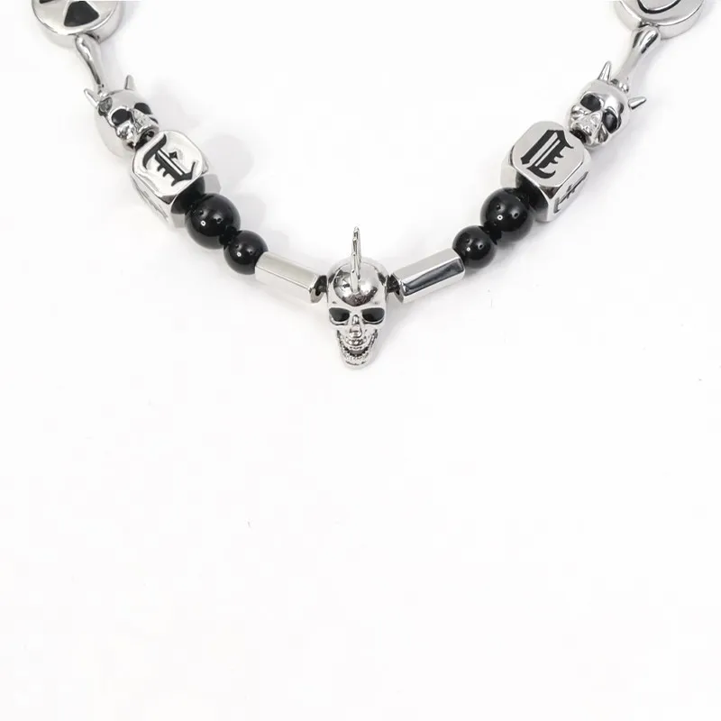 Punk Skull Butterfly Necklace-3