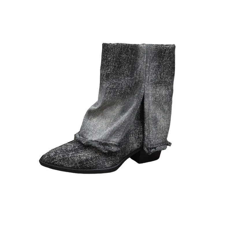 Fashionable Funky Ankle Boots-0