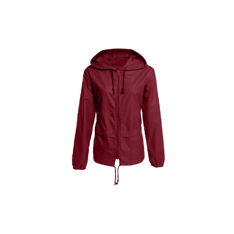 Casual Plain Polyester Jacket Women-2