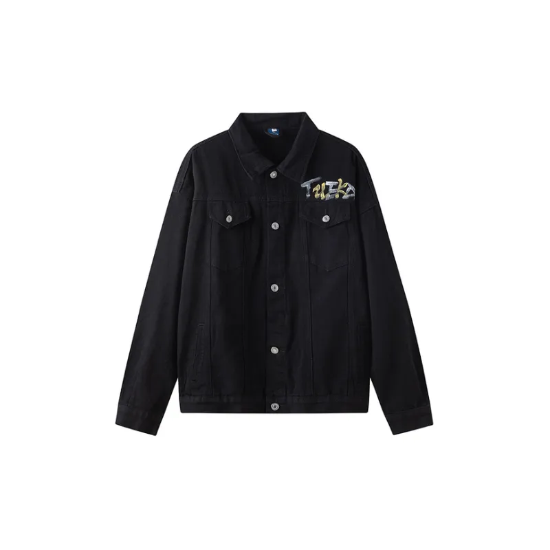 Hand Painted Fireworks Letter Top Loose Casual Lapel Jacket-4