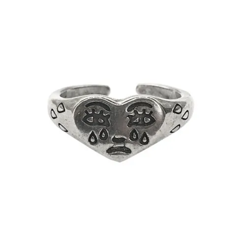 Smiley Face Silver Ring