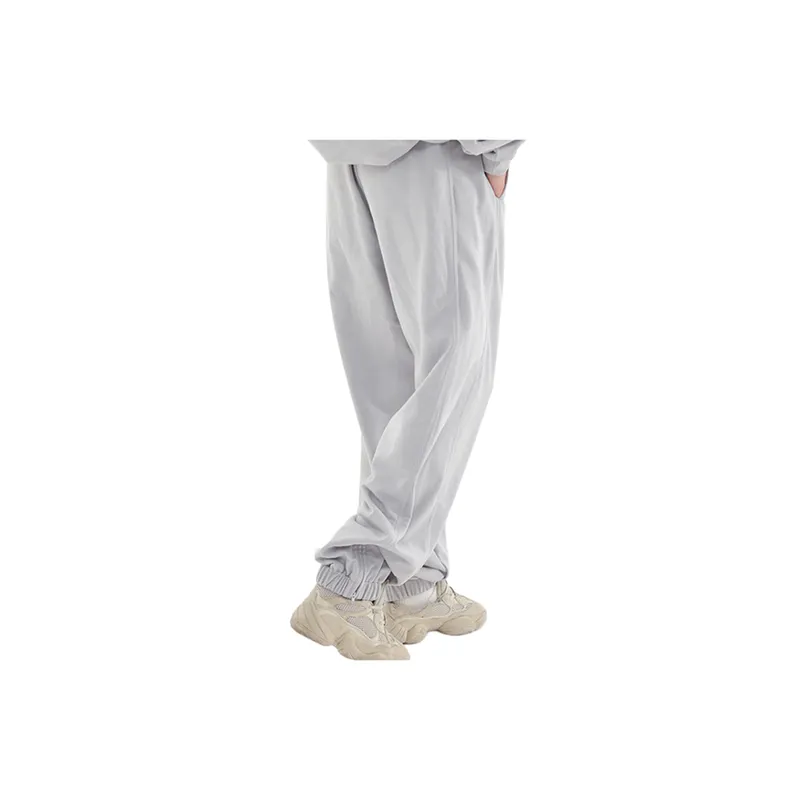 'Casual Basic Straight Loose Loose Mouth Drawstring Leg Side Zipper Sweatpants '-18