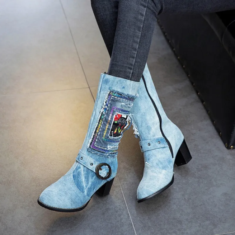 Fashionable Funky Ankle Boots-1