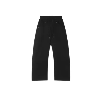 Ins Drawstring Loose Drape Neutral Casual Plus Velvet Pants
