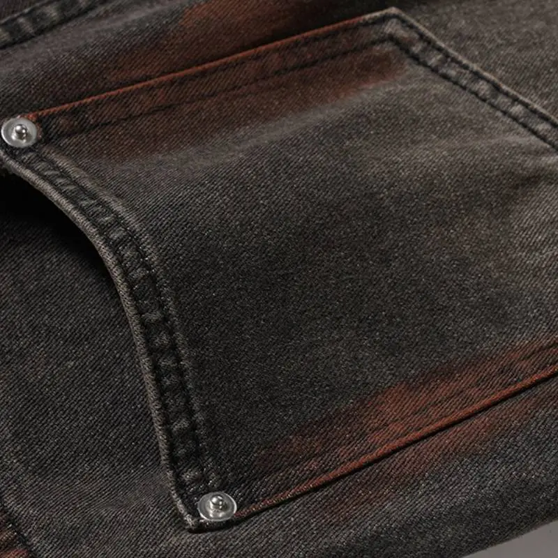 Washed Straight Leg Jeans-3