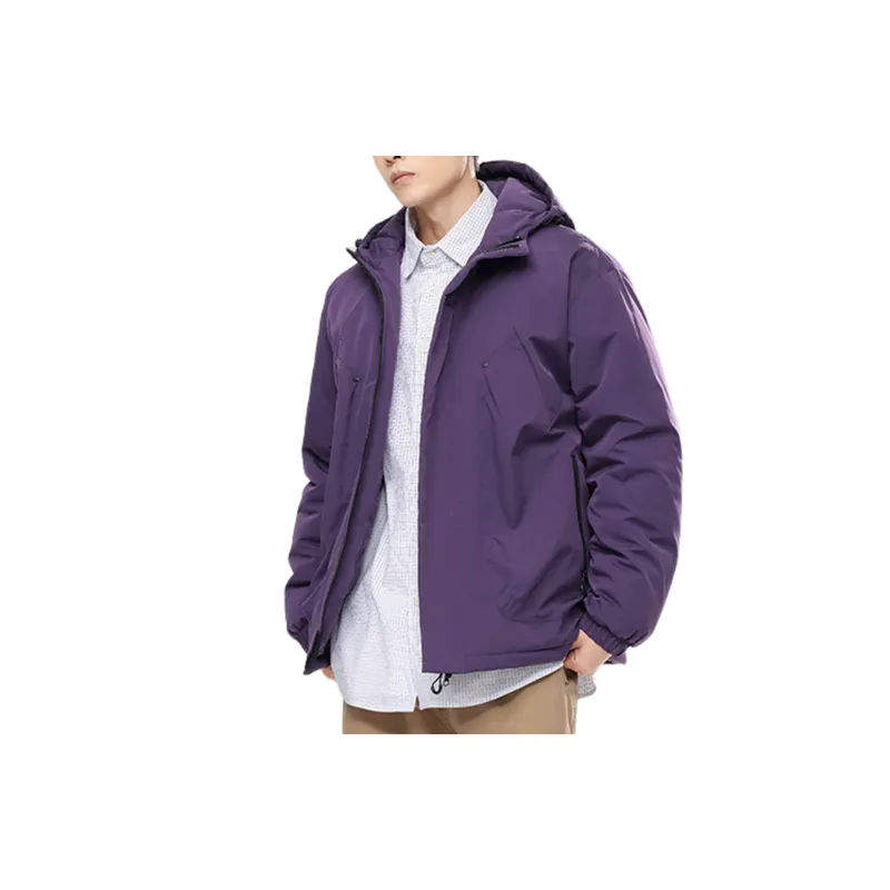 Simple Water Resistant Blended Synthetic Fabrics Jacket-8
