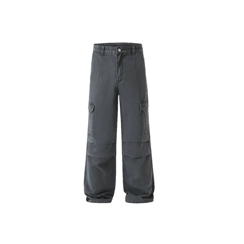 Casual Retro Cotton Cargo Pants-4