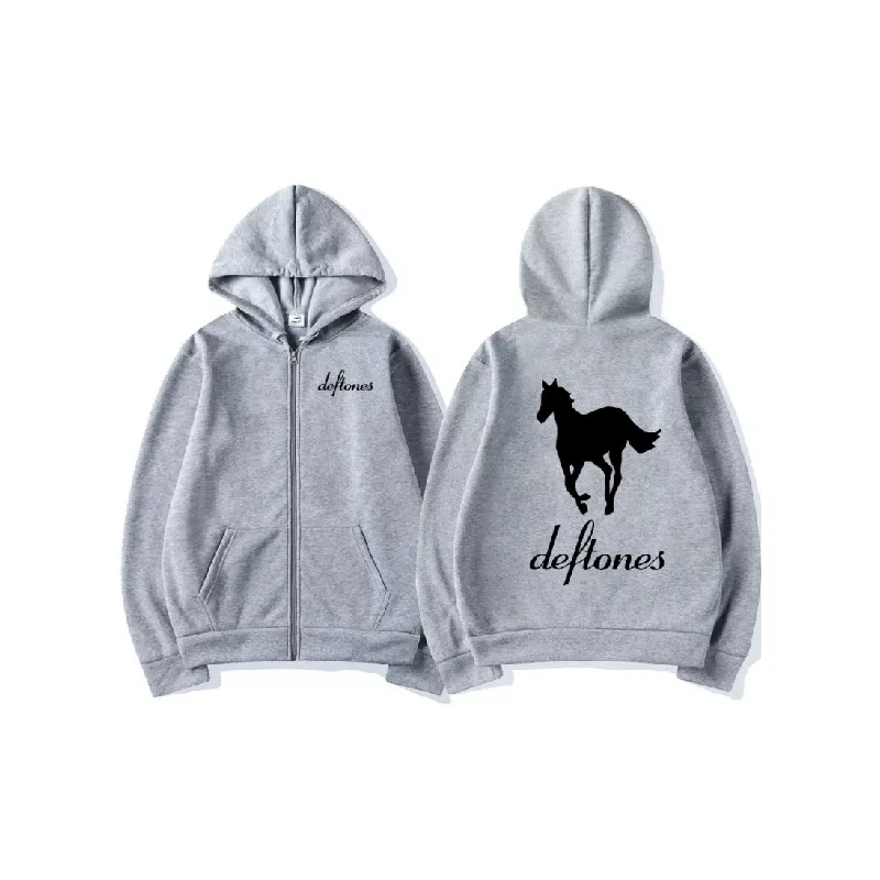 Casual Printed Zipper Polyester Sweatshirt-1