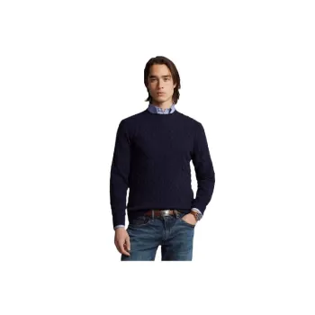 Retro Embroidered Long Sleeve Wool Sweater