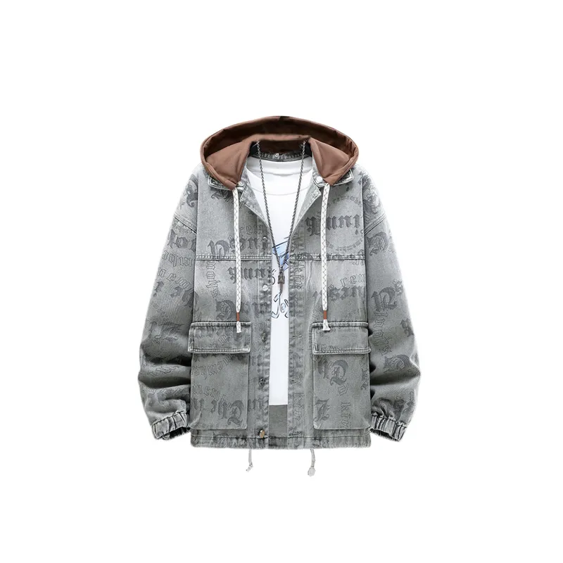 Casual Letter Printed Jacket-2