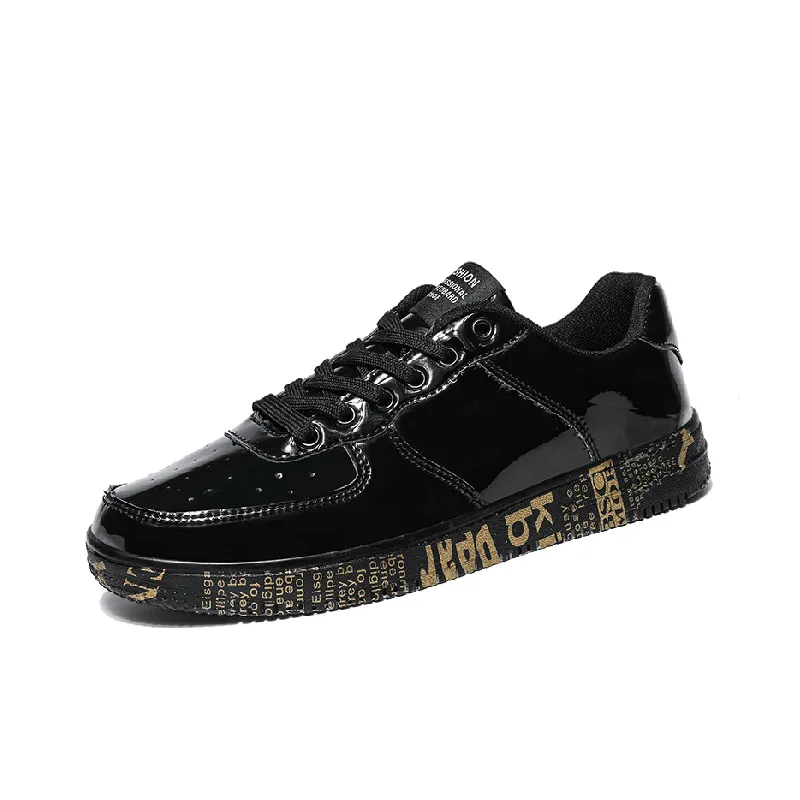 Trendy Casual Leather Skateboarding Shoes-11