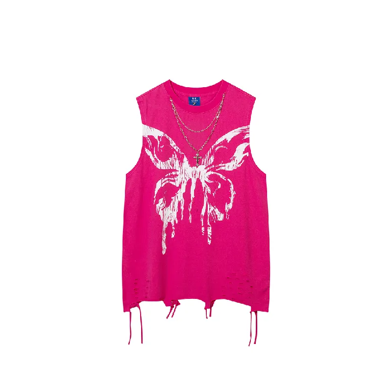 Casual Loose Cotton Blended Fabric Vest-0