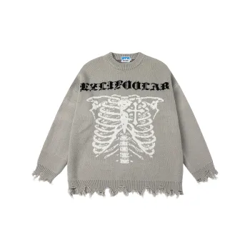 High Street Gothic Alphabet Printed Hip Hop Sweater