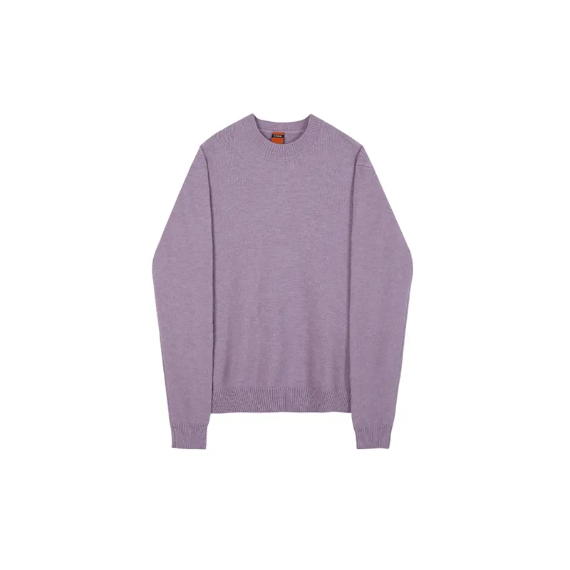 Loose Plain Vinylon Sweater-2
