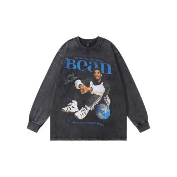 Retro Long Sleeve 100% Cotton T Shirt