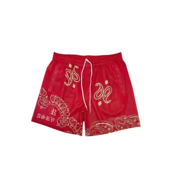 Mesh Outerwear Elastic Waist Shorts