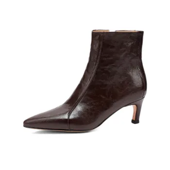 Elegant Plain Zipper Ankle Boots