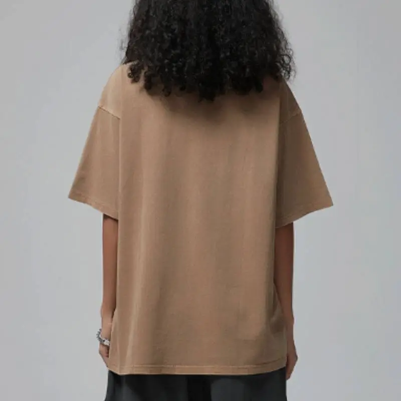 Washed Distress 100% Cotton T Shirt-2