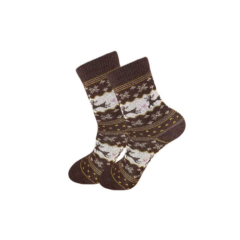 Casual Warm Polyester Cotton Mid Calf Sock-4