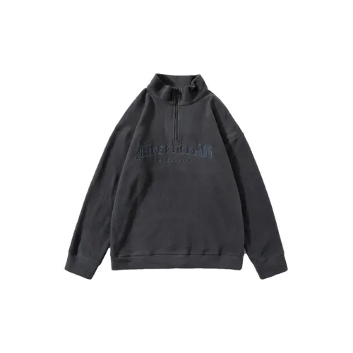 New Fashion Brand Fleece Embroidered Letter Vertical Collar Zipper Sweatshirt