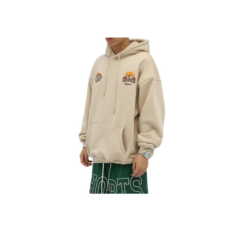 Mountain Foam Printing Loose Hoodie-2