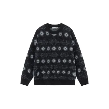 Fashionable Loose Cotton Blended Fabric Sweater