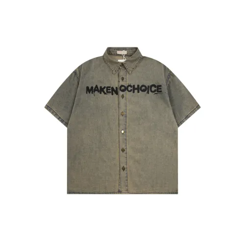 Washed Denim Short Sleeved Shirt