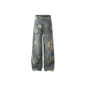 Retro Print Jeans