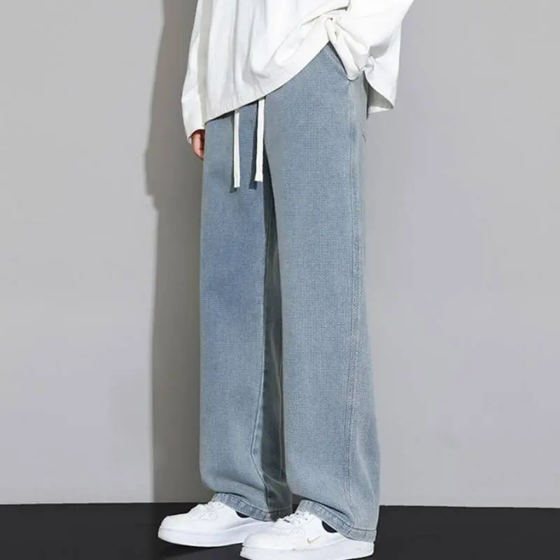 Fashionable Simple Loose Jeans-4