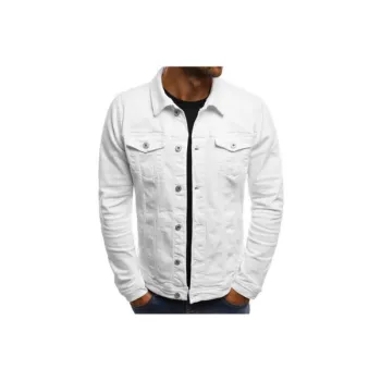 Casual Fashionable Plain Denim Jacket