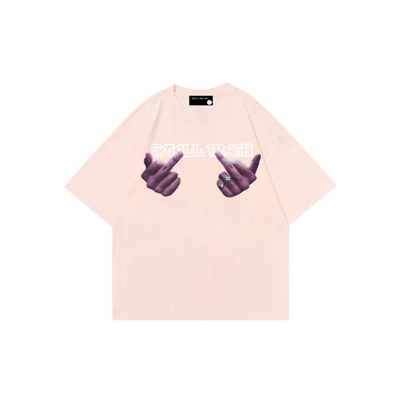 Retro Washed Round Neck T Shirt-0
