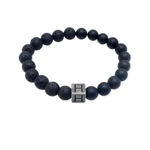 Volcanic Stone Letter Bracelet