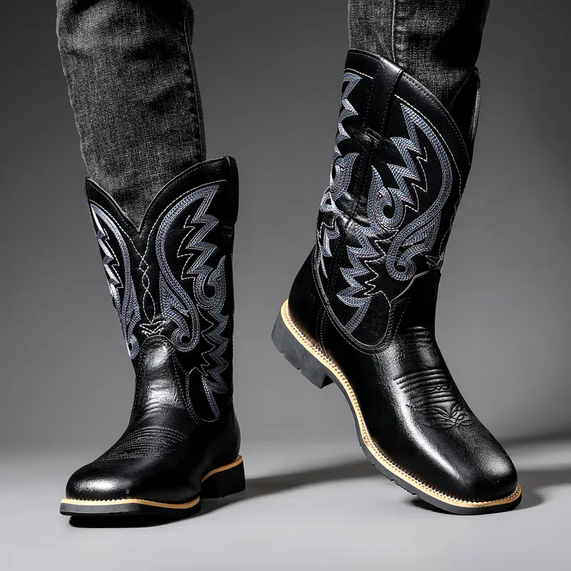 Fashionable Embroidered Knee high Boots-2