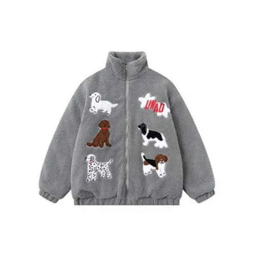 Cartoon Warming Lambswool Blend Yarn Velvet Jacket Unisex
