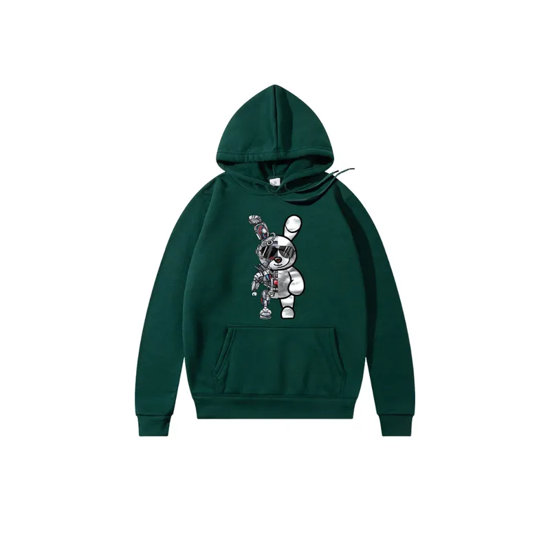 Mechanical Rabbit Printing Comfortable Hoodie-11