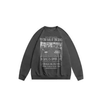 Vintage Antique Printed Street Crewneck Sweatshirt