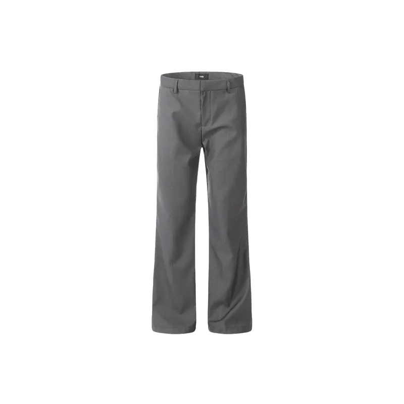 Plain Simple Blended Synthetic Fabrics Casual Pants-0