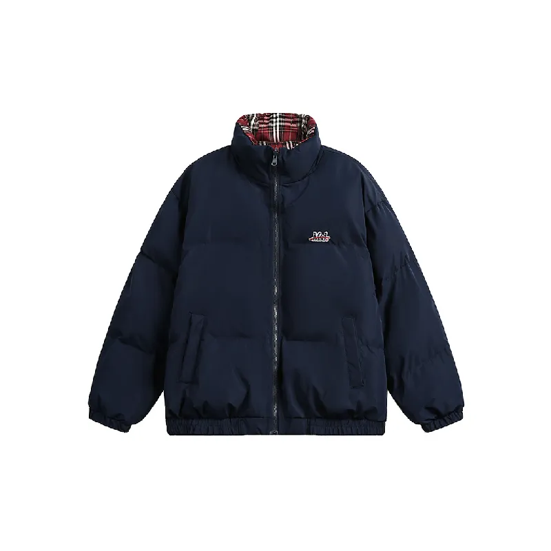 Casual Plaid Quilted Jacket-0