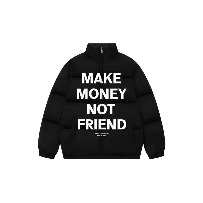 Basics Loose Blended Synthetic Fabrics Quilted Jacket-2