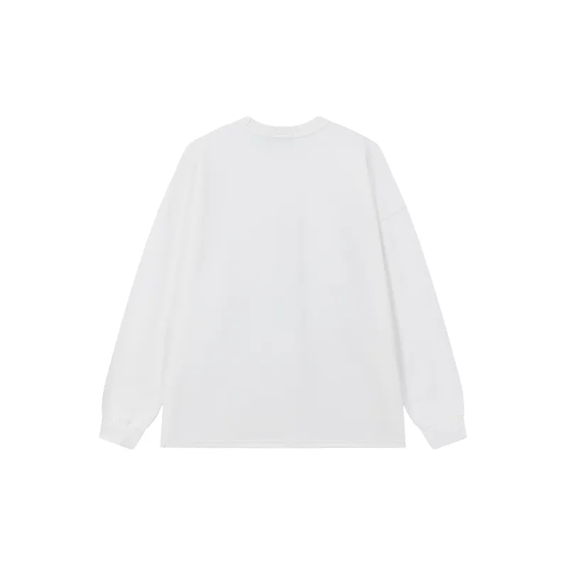 Simple Print Loose Sweatshirt-1
