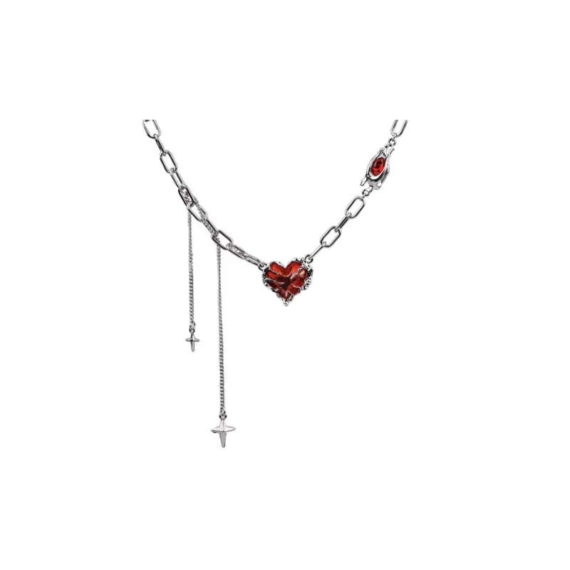 Versatile Hip Hop Heart Necklace Cubac-0