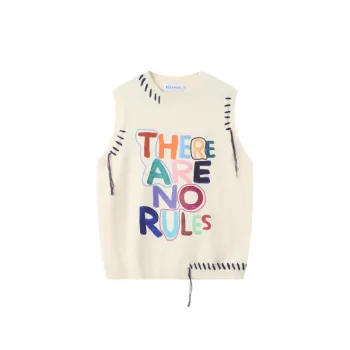Trendy Graffiti Knitted Vest