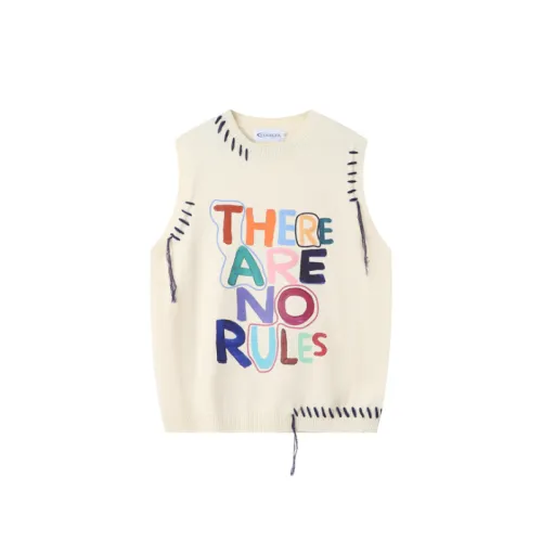 Trendy Graffiti Knitted Vest