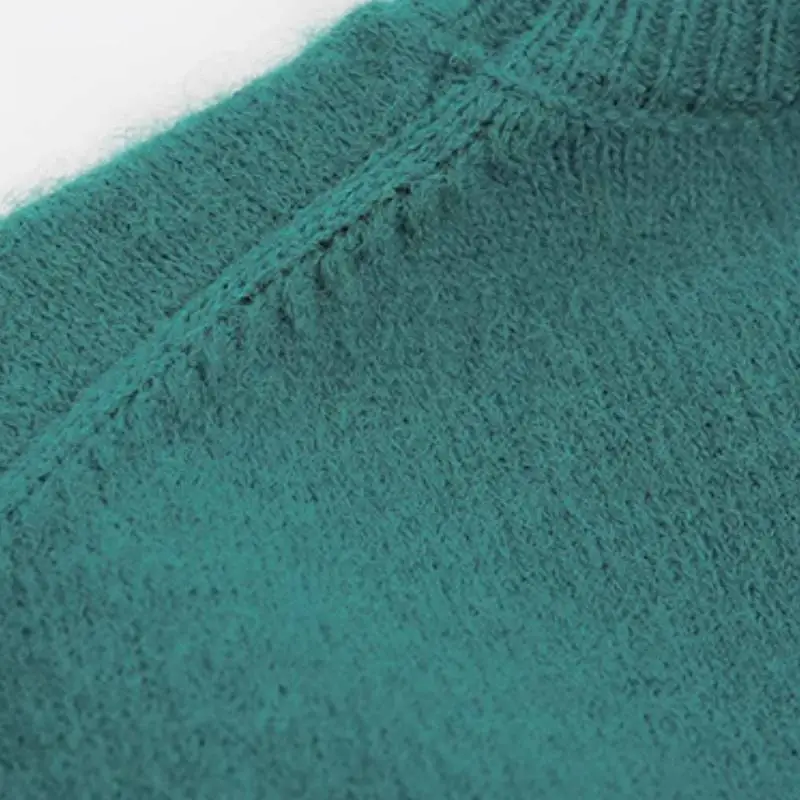 Loose Plain Vinylon Sweater-9