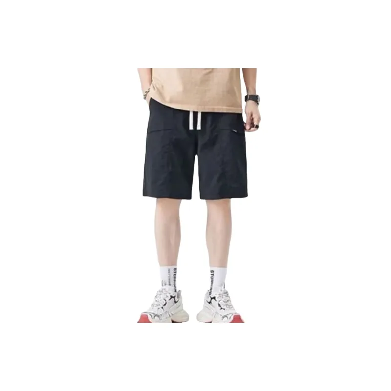Casual Loose Blended Synthetic Fabrics Cargo Shorts-6