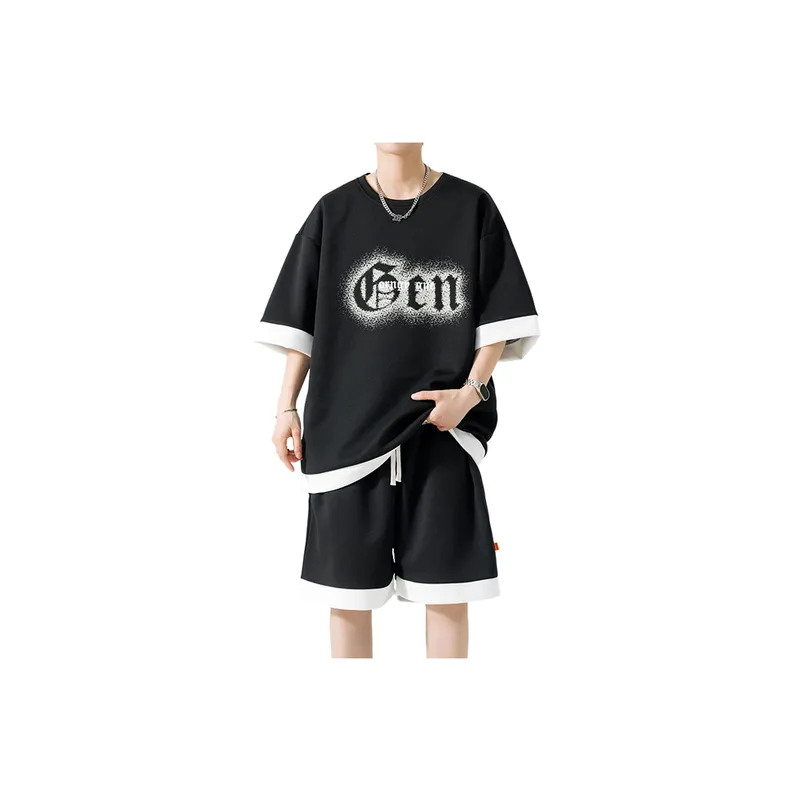 Quick Drying Short Sleeved Retro Suit-0