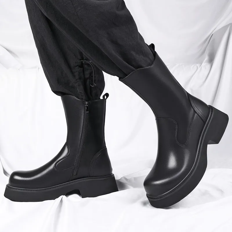 Fashionable Zipper Martin Boot-1